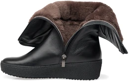 Женские черные сапоги Romer (Натуральный мех)