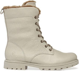 Женские бежевые ботинки Remonte (Шерсть с мембраной)