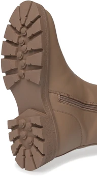 Женские коричневые полусапоги Baden (Натуральная шерсть)