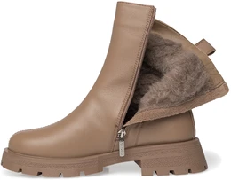 Женские коричневые полусапоги Baden (Натуральная шерсть)