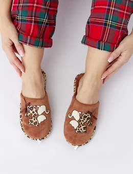 Женские коричневые тапочки Baden