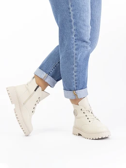 Женские бежевые ботинки Baden (Натуральная шерсть)