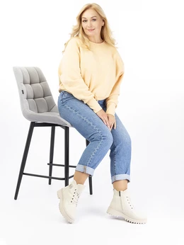 Женские бежевые ботинки Baden (Натуральная шерсть)