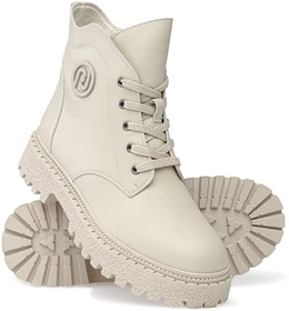 Женские бежевые ботинки Baden (Натуральная шерсть)