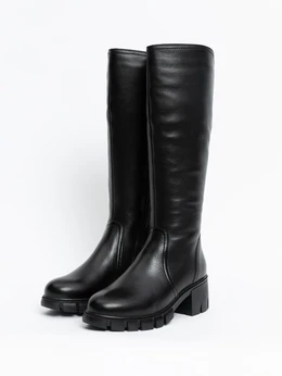 Женские черные сапоги ALEXIA LEVINI (Натуральная шерсть)