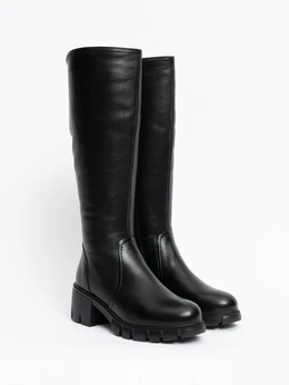 Женские черные сапоги ALEXIA LEVINI (Натуральная шерсть)