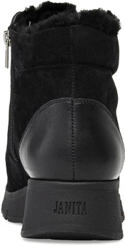 Женские черные ботинки Janita (Натуральный мех)