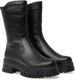 Женские черные полусапоги ALEXIA LEVINI (Натуральная шерсть)