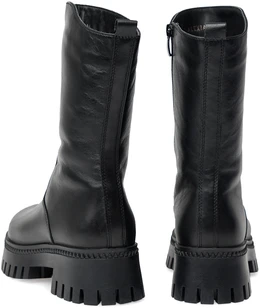 Женские черные полусапоги ALEXIA LEVINI (Натуральная шерсть)