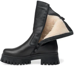 Женские черные полусапоги ALEXIA LEVINI (Натуральная шерсть)