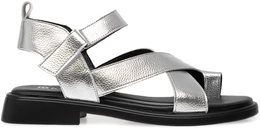 Женские серебряные босоножки Baden