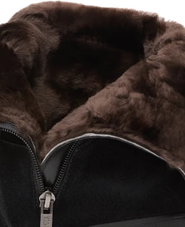 Женские черные сапоги Janita (Натуральный мех)