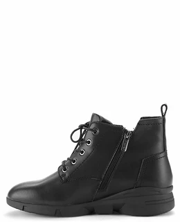 Женские черные ботинки Rieker (Искусственная шерсть)