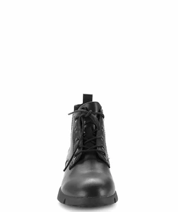 Женские черные ботинки Rieker (Искусственная шерсть)