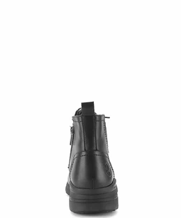 Женские черные ботинки Rieker (Искусственная шерсть)