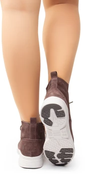 Женские сиреневые ботинки Rieker (Искусственная шерсть)