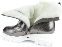 Женские серебряные ботинки Balex (Натуральный мех)