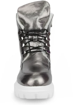 Женские серебряные ботинки Balex (Натуральный мех)