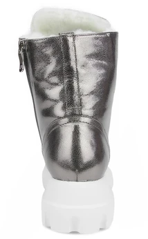 Женские серебряные ботинки Balex (Натуральный мех)