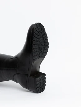 Женские черные сапоги ALEXIA LEVINI (Натуральный мех)