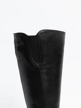 Женские черные сапоги ALEXIA LEVINI (Натуральный мех)