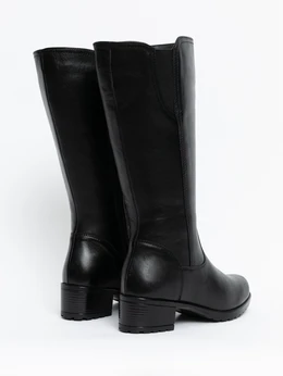 Женские черные сапоги ALEXIA LEVINI (Натуральный мех)