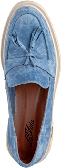 Женские голубые лоферы Lavida