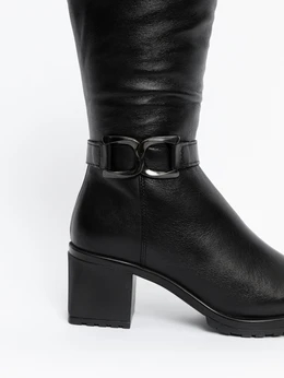 Женские черные сапоги ALEXIA LEVINI (Натуральная шерсть)