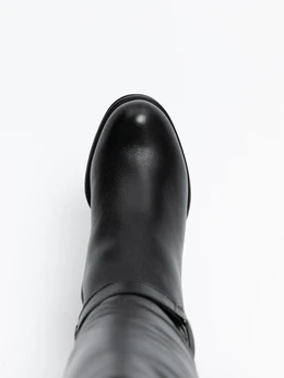 Женские черные сапоги ALEXIA LEVINI (Натуральная шерсть)