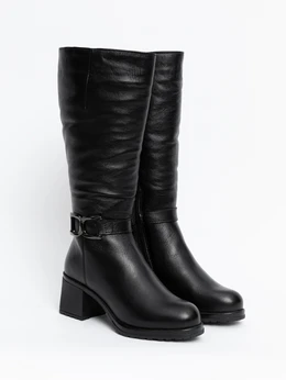 Женские черные сапоги ALEXIA LEVINI (Натуральная шерсть)