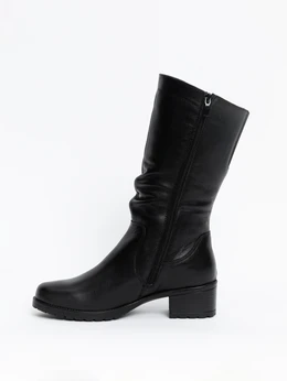 Женские черные сапоги ALEXIA LEVINI (Натуральный мех)