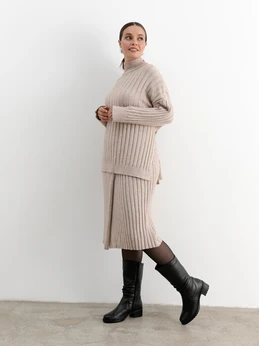 Женские черные сапоги ALEXIA LEVINI (Натуральный мех)