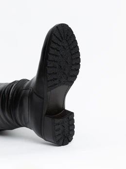 Женские черные сапоги ALEXIA LEVINI (Натуральный мех)