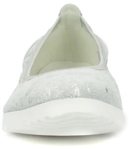 Женские серо-коричневые балетки Marco Tozzi