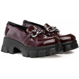 Женские бордовые полуботинки Ascalini