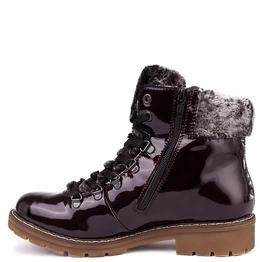 Женские бордовые ботинки Rieker (Натуральная шерсть)