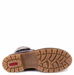 Женские бордовые ботинки Rieker (Натуральная шерсть)