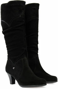 Женские черные сапоги Janita (Натуральный мех)