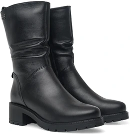 Женские черные полусапоги ALEXIA LEVINI (Натуральная шерсть)