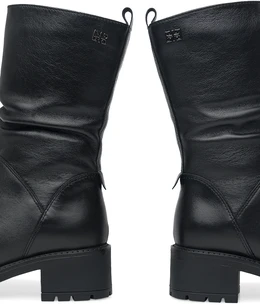 Женские черные полусапоги ALEXIA LEVINI (Натуральная шерсть)