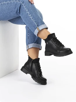 Женские черные ботинки Baden (Натуральная шерсть)