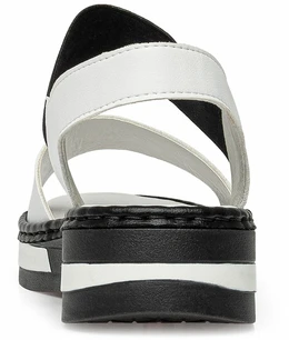 Женские белые босоножки Rieker