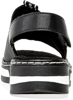 Женские черные босоножки Rieker