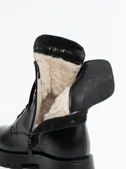 Женские черные ботинки ALEXIA LEVINI (Натуральная шерсть)