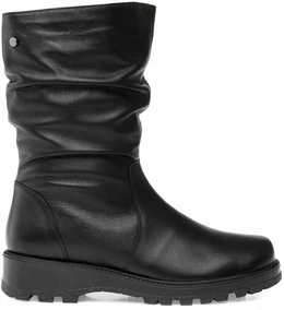 Женские черные полусапоги Janita (Натуральный мех)