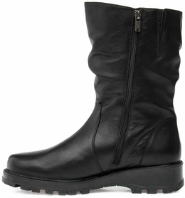 Женские черные полусапоги Janita (Натуральный мех)