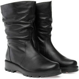 Женские черные полусапоги Janita (Натуральный мех)