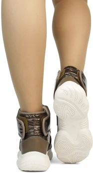 Женские бронзовые дутики Berkonty (Искусственный мех)