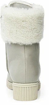 Женские бежевые ботинки Janita (Натуральный мех)