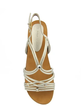 Женские золотистые босоножки Marco Tozzi